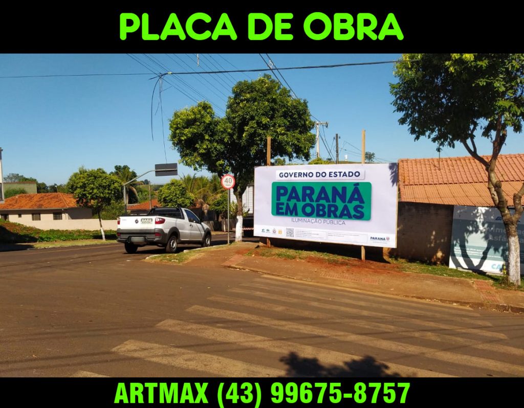 Placas De Obras Londrina Artmax Comunica O Visual Londrina